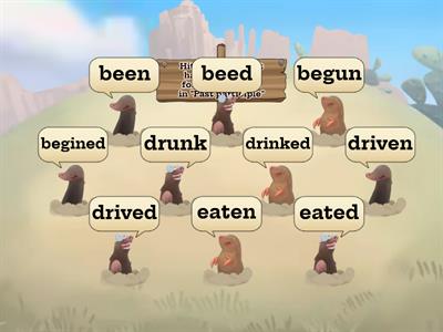 Past participle of verbs