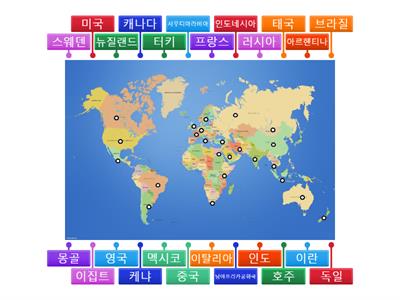 위치와 나라 이름 맞추기