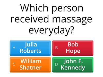 Massage Stats Quiz