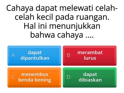 Latihan Soal IPAS Kelas 5 SD Semester 1 Kurikulum Merdeka Bab 1 Melihat Karena Cahaya, Mendengar Karena Bunyi .