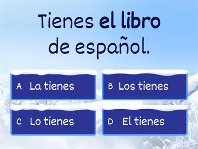 Direct object pronoun Spanish