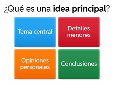 Hallar la Idea Principal 