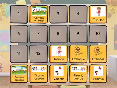 Memorice  juegos típicos chilenos.