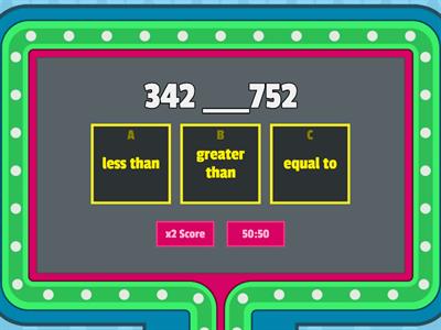 G3 - Math - Compare 2  Numbers
