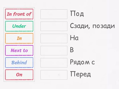 предлоги места 