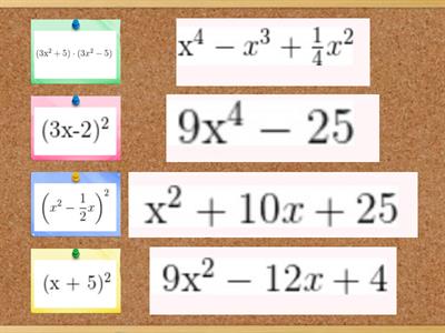 Resuelve las siguientes identidades notables