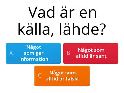 Quiz om källkritik (15/3 2023)