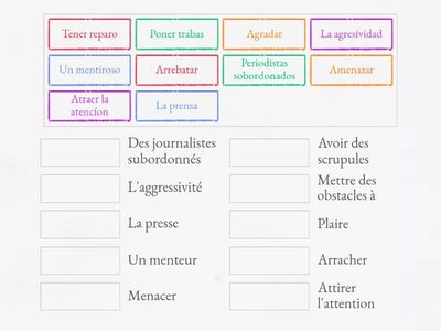 Traducir el vocabulario de la ficha 3