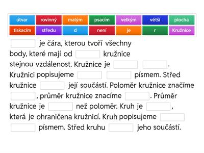 Kruh, kružnice - teorie