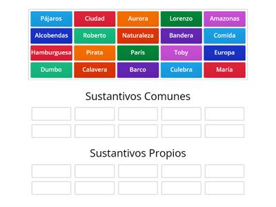  El sustantivo: Común y Propio