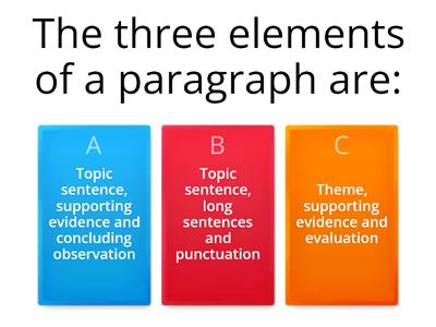 Paragraphs - Structure