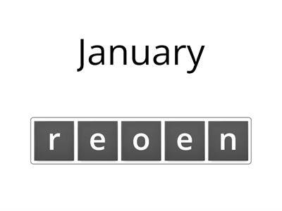 Spanish Months Anagram