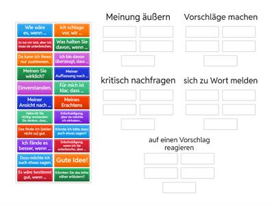 Redemittel Diskussion B2 - zuordnen