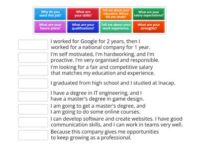 Unit 4 - Job interviews