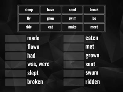 Past Participles. Prepare 7. Unit 13