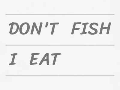 Present simple - negative mini version