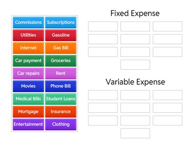Fixed/Variable Expense