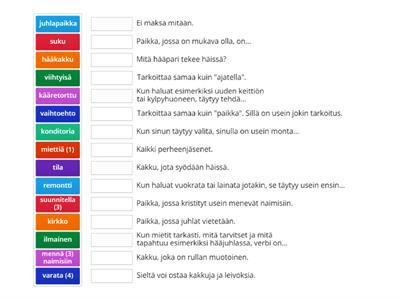 Työelämän suomea 1 - Kpl 4 - Sanasto