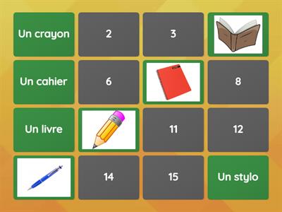 Les fournitures scolaires A1