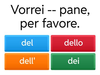 Quiz articolo partitivo