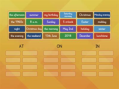 Prepositions of Time