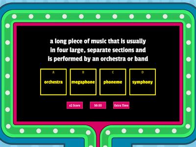 Root Word Phon Definition Game Show