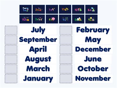 Matching Months of the Year EN ↔ JP
