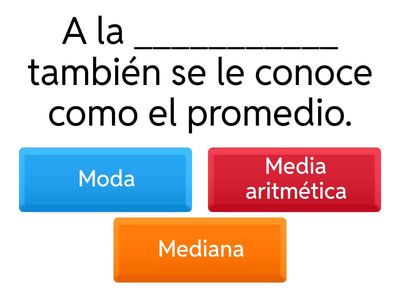 MEDIDAS DE TENDENCIA CENTRAL 