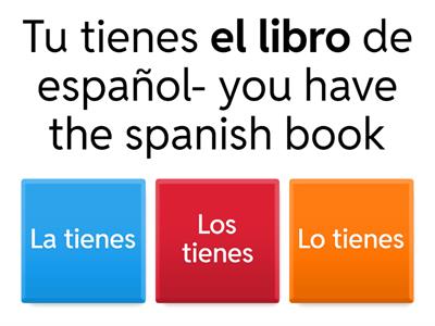 Direct object pronoun