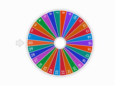 Random Number Wheel 1-30 