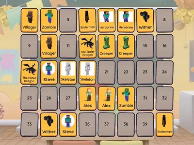 Minecraft Matching Cards
