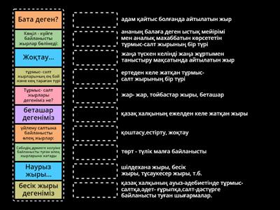 тұрмыс салт- жырлары