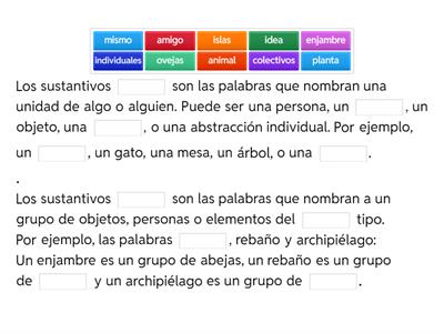 Sustantivos individuales y colectivos