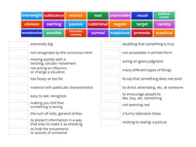 Unit 5 Media and advertisement Words 3/3