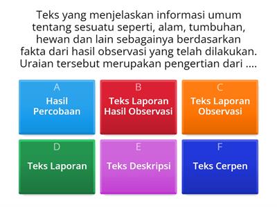 X.6 Kuis Teks Laporan Hasil Observasi