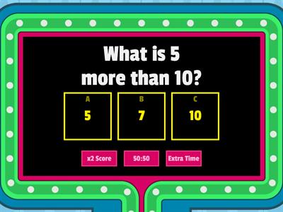 Gameshow Quiz Addition/Subtraction