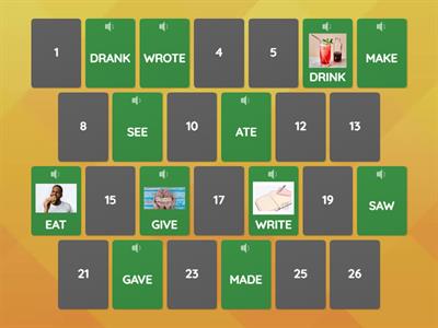 Memory game irregular verbs 