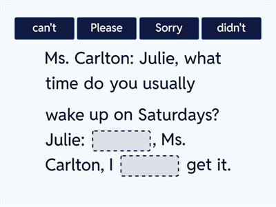 When you don't understand something