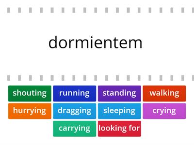 Stage 20 Present Participles Match up CLC