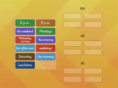 prepositions of time