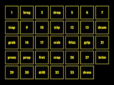 Match the BEGINNING Blends