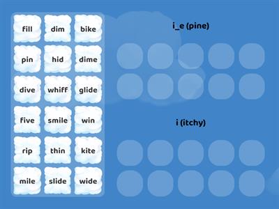 Magic E (i_e) vs Short i (itchy)