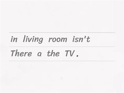 There is/ there are - rooms / furniture .