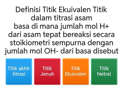 KUIS TITRASI ASAM BASA 