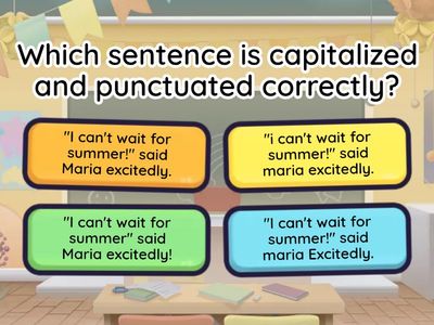 Grammar and Sentence Structure Quiz