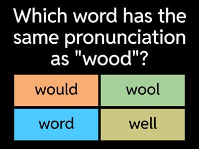 Pronunciation test