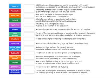 TKT YL Vocabulary. Last part.