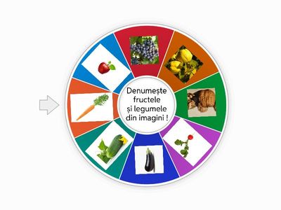  Denumește fructele și legumele
