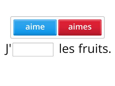 Conjugaison très facile (verbes du 1er groupe) : choisir la bonne forme verbale