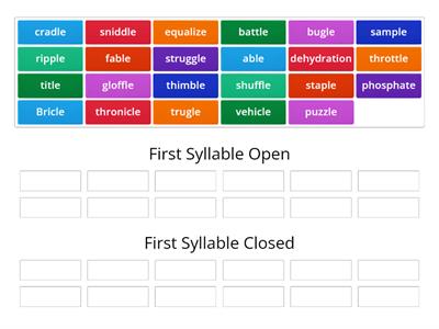 Barton 6.12 Open or Closed and consonant-le